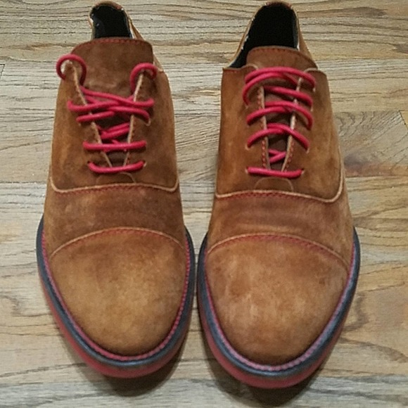 Donald J pliner Evan brown suede oxfords men's sz 7 - Picture 2 of 15